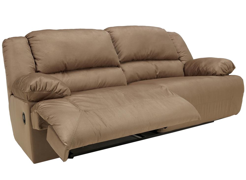 Ashley Signature Design Hogan Mocha 5780281 2 Seat Reclining Sofa Dunk & Bright Furniture